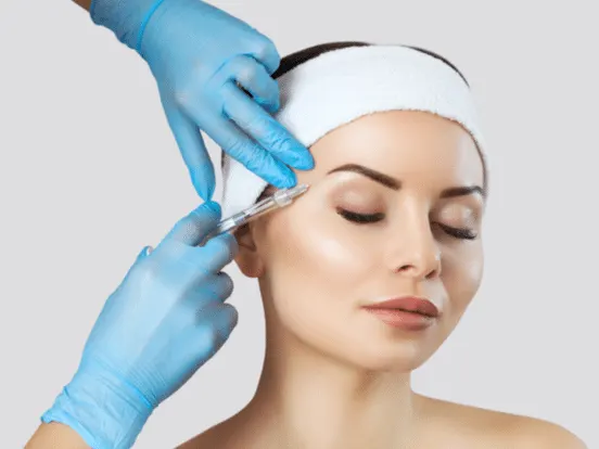 Rejuvenating facial injections procedure for tightening and smoothing wrinkles