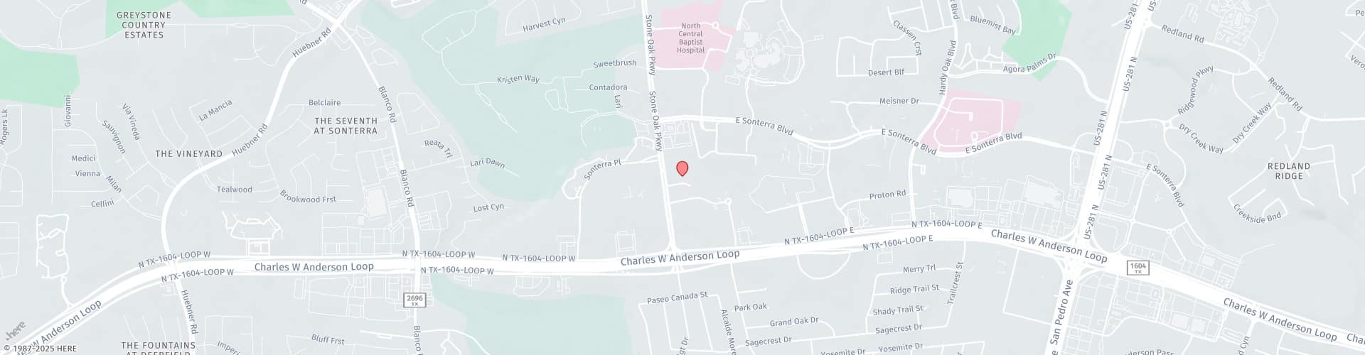 Location Map: 109 Gallery Cir San Antonio, TX 78258-3328