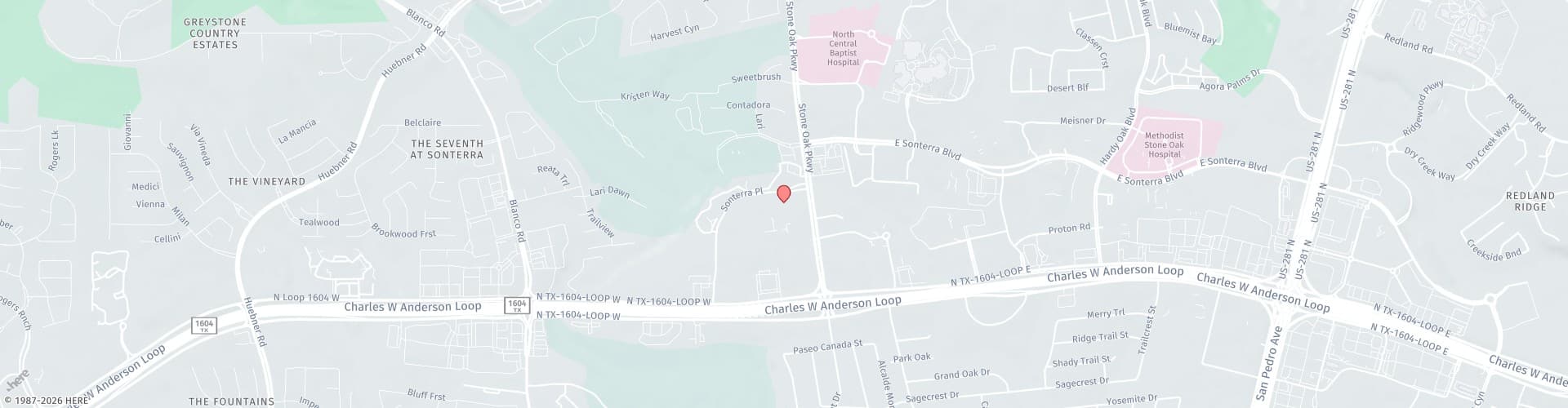 Location Map: 109 Gallery Cir San Antonio, TX 78258-3328